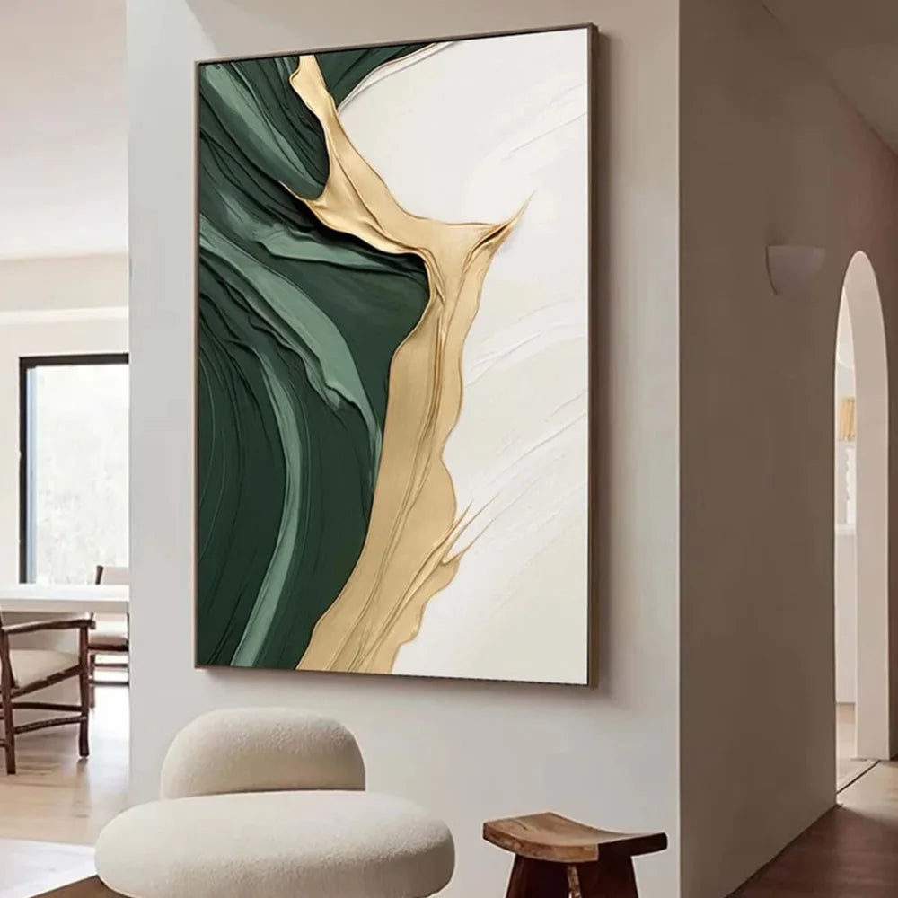 Green Gold Canvas Art