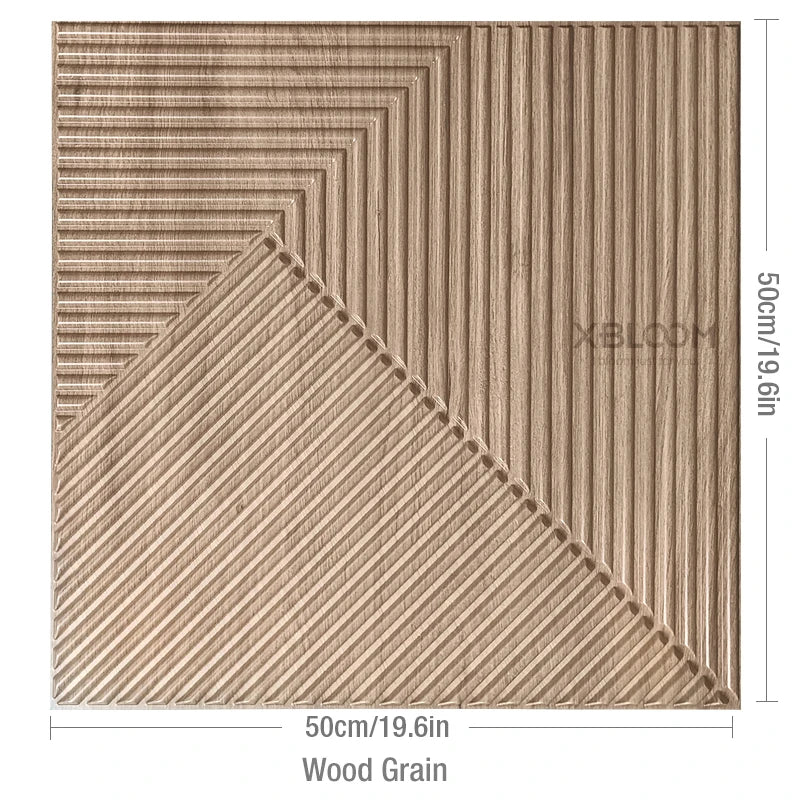 4pcs 50x50cm Champagne gold color 3D Wall Panel Shining Gold 3D Wall Sticker Wedding party background wall art Wood grain paper