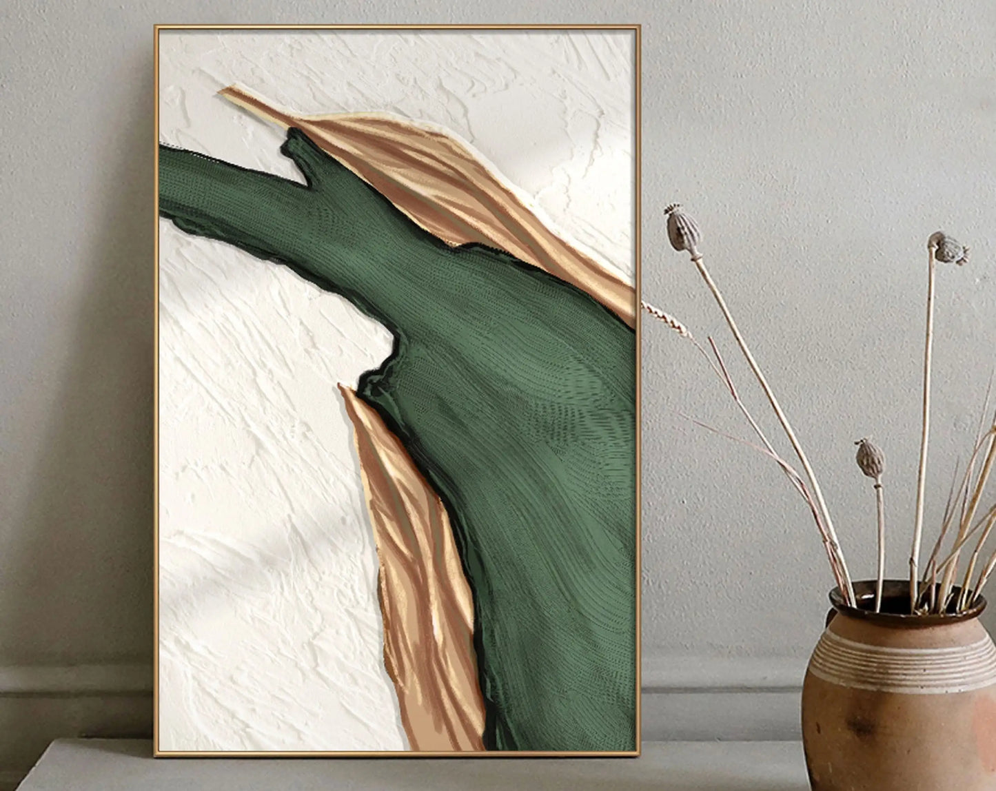 Green Gold Canvas Art