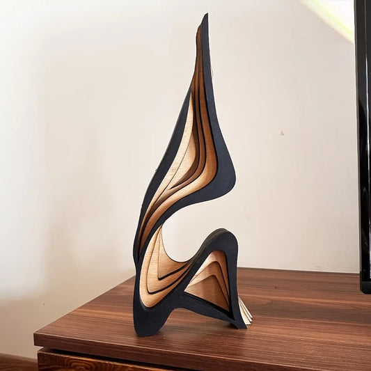 Wooden Streamline Art Statue