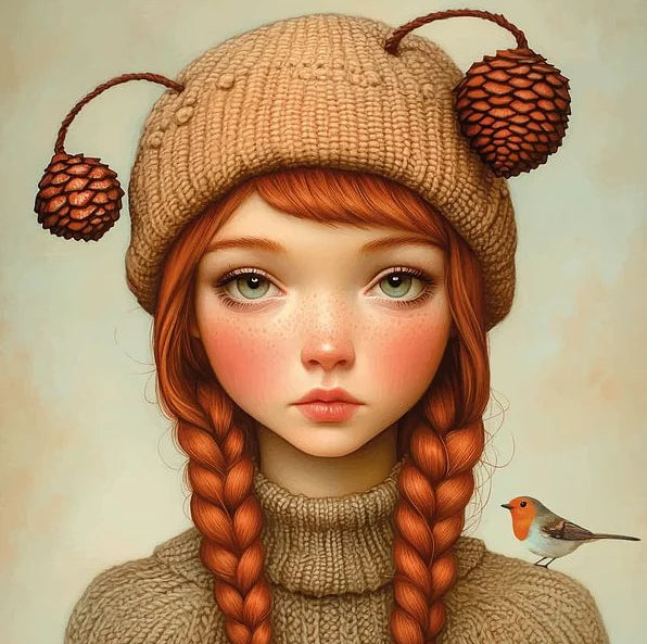 Mirjam Duizendstra's Artwork Surrealism Color Art Posters Prints Mysterious Aesthetic Woman Portrait Canvas Painting Home Decor