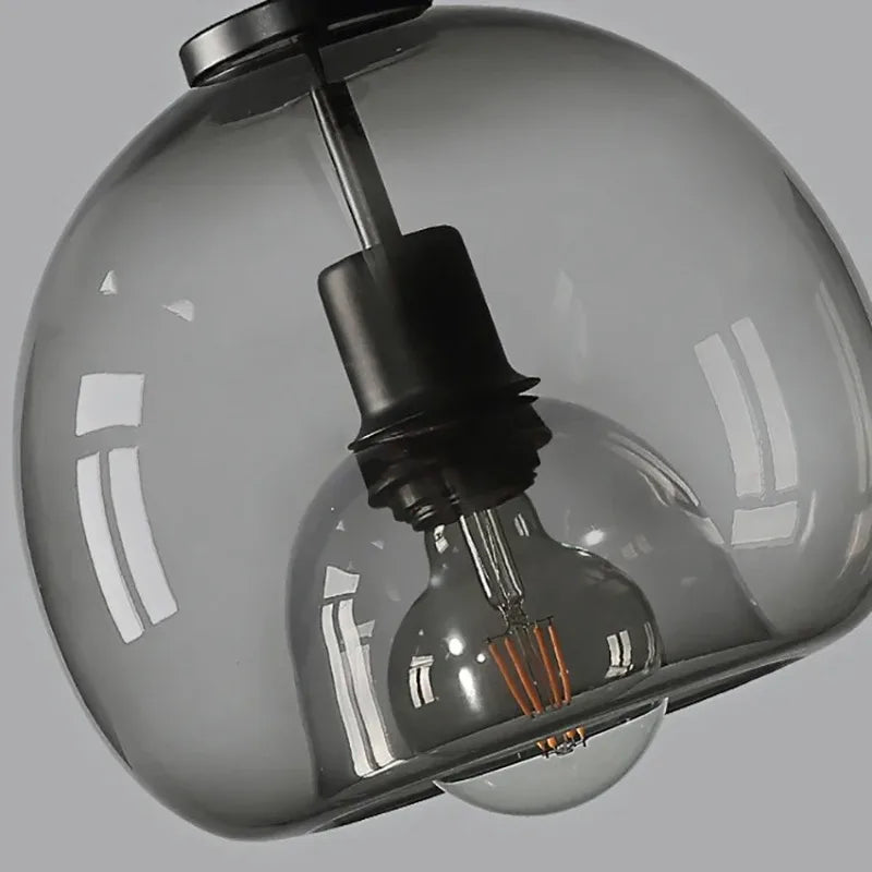 Grey Glass Pendant Light