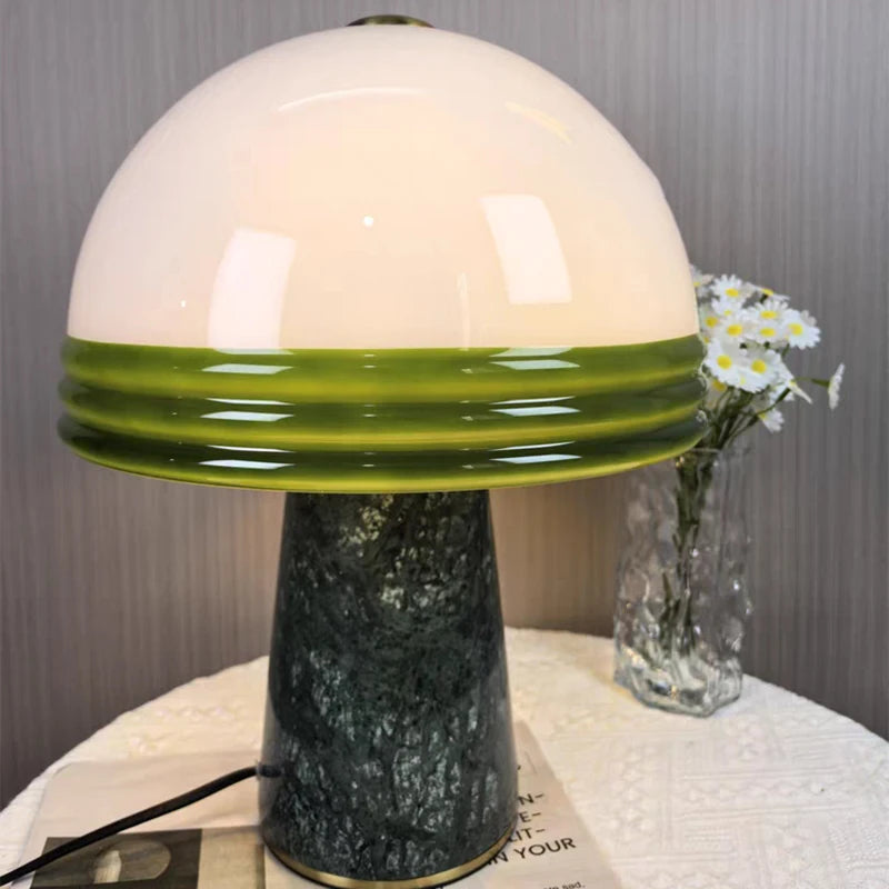 Green Marble LED Lamp