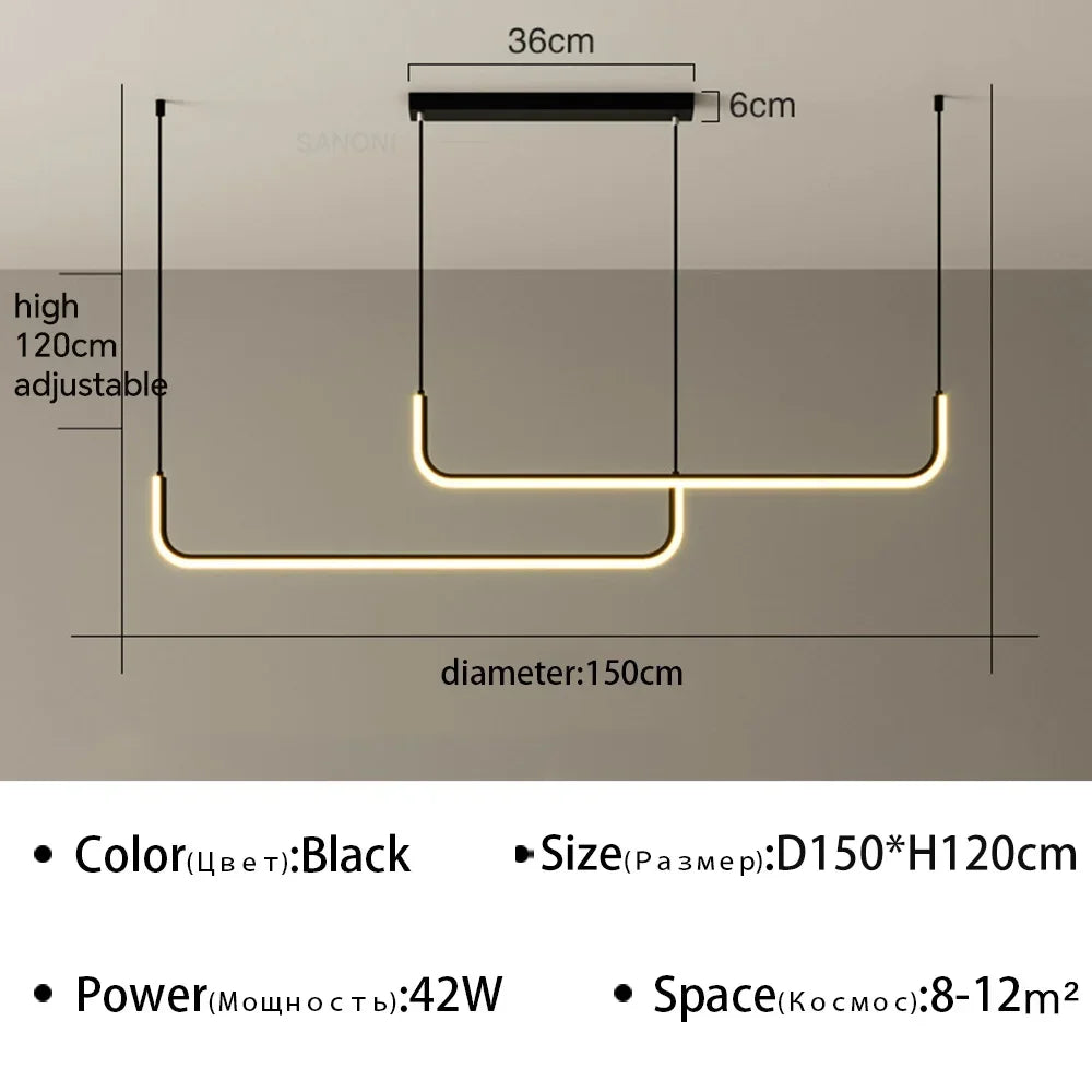 Modern LED Ceiling Chandelier for Living Room Table Dining Room Ceiling Pendant Lamps Home Decorative Lighting Fixture Lustre