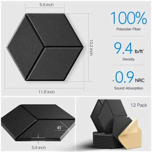 Hexagon Acoustic Foam Panels