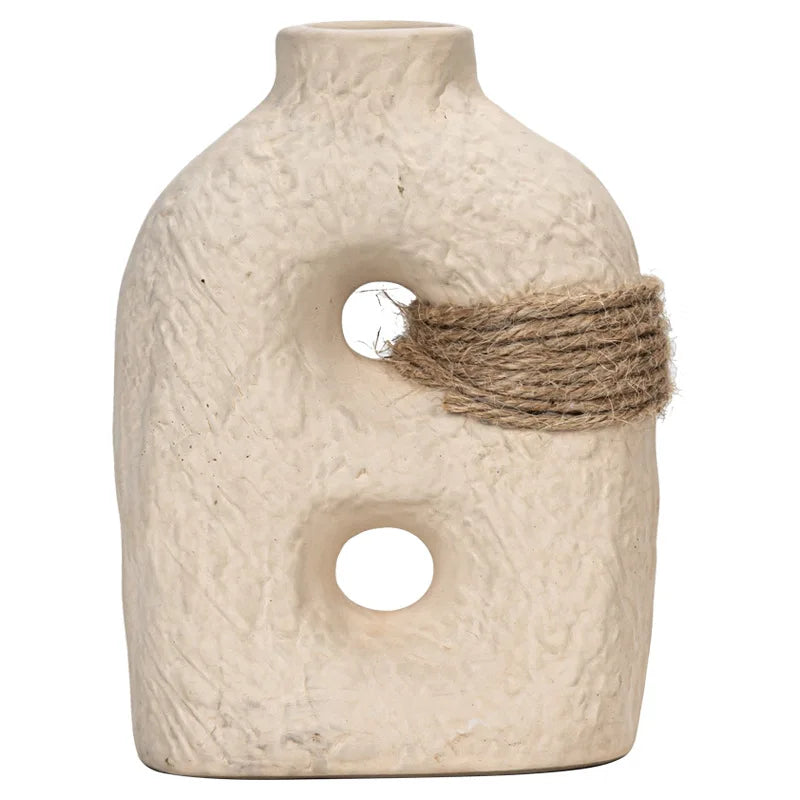Earth Tone Lace Vase