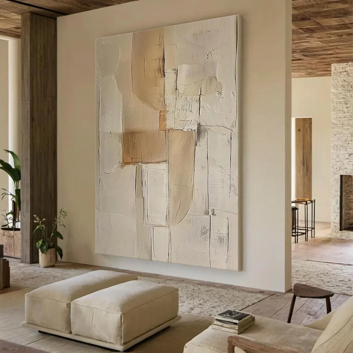 Textured Geometric Canvas Art