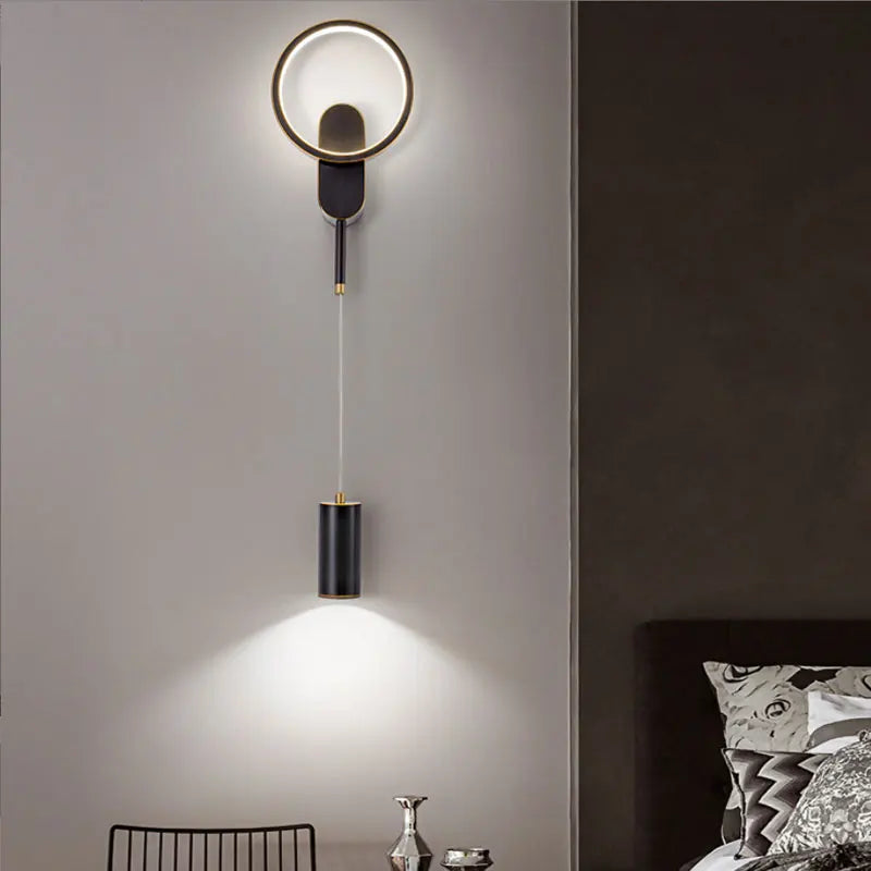 Best-selling bedroom bedside wall lamp modern light luxury living room background wall aisle lamp net red hotel villa decoration