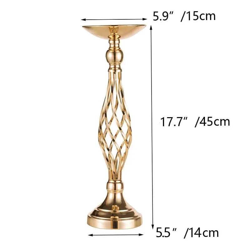Home Table Candle Holder Arrangement Gold Iron Vase Twisted Path Candle Holder Wedding Flower Wedding Props Home Furnishings