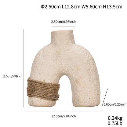 Earth Tone Lace Vase