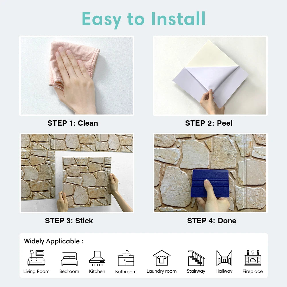 Faux Stone Tile Stickers