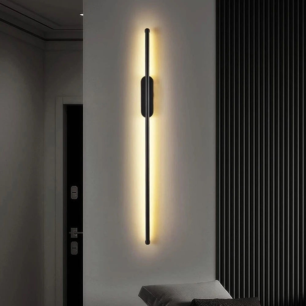 Modern Creative Strip Led Wall Lamp 3 colors Minimalist Bedroom Bedside Wall Sconce  Living Room TV Sofa Background Wall Lamp