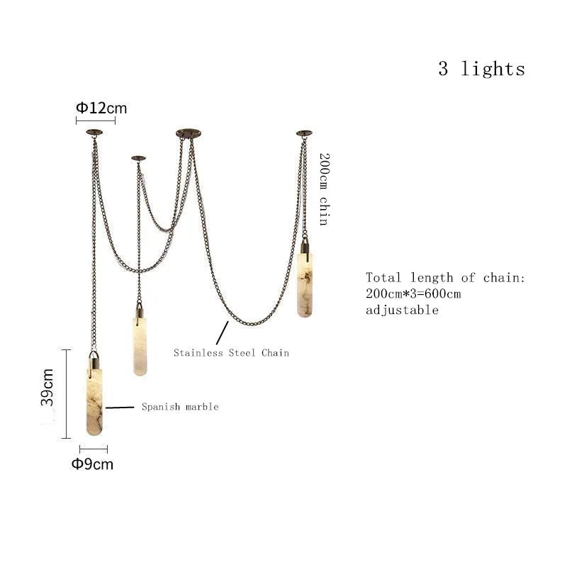Marble Multi Pendant Chandelier
