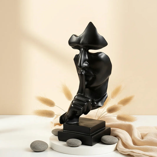 Glossy Black Zen Statue