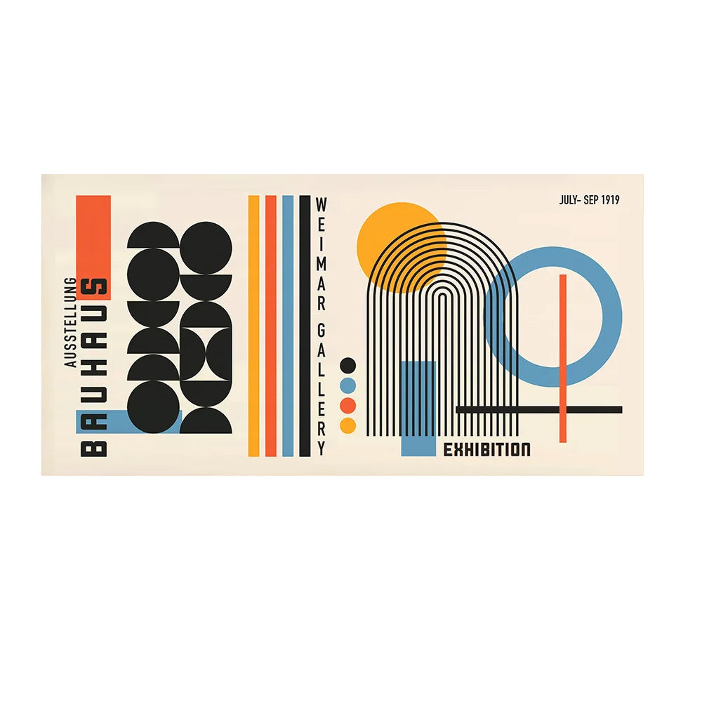 Bauhaus Minimalist Retro Wall Art Bauhaus Abstract Art Posters Geometric Bauhaus Canvas Painting for Living Room Bauhaus Poster
