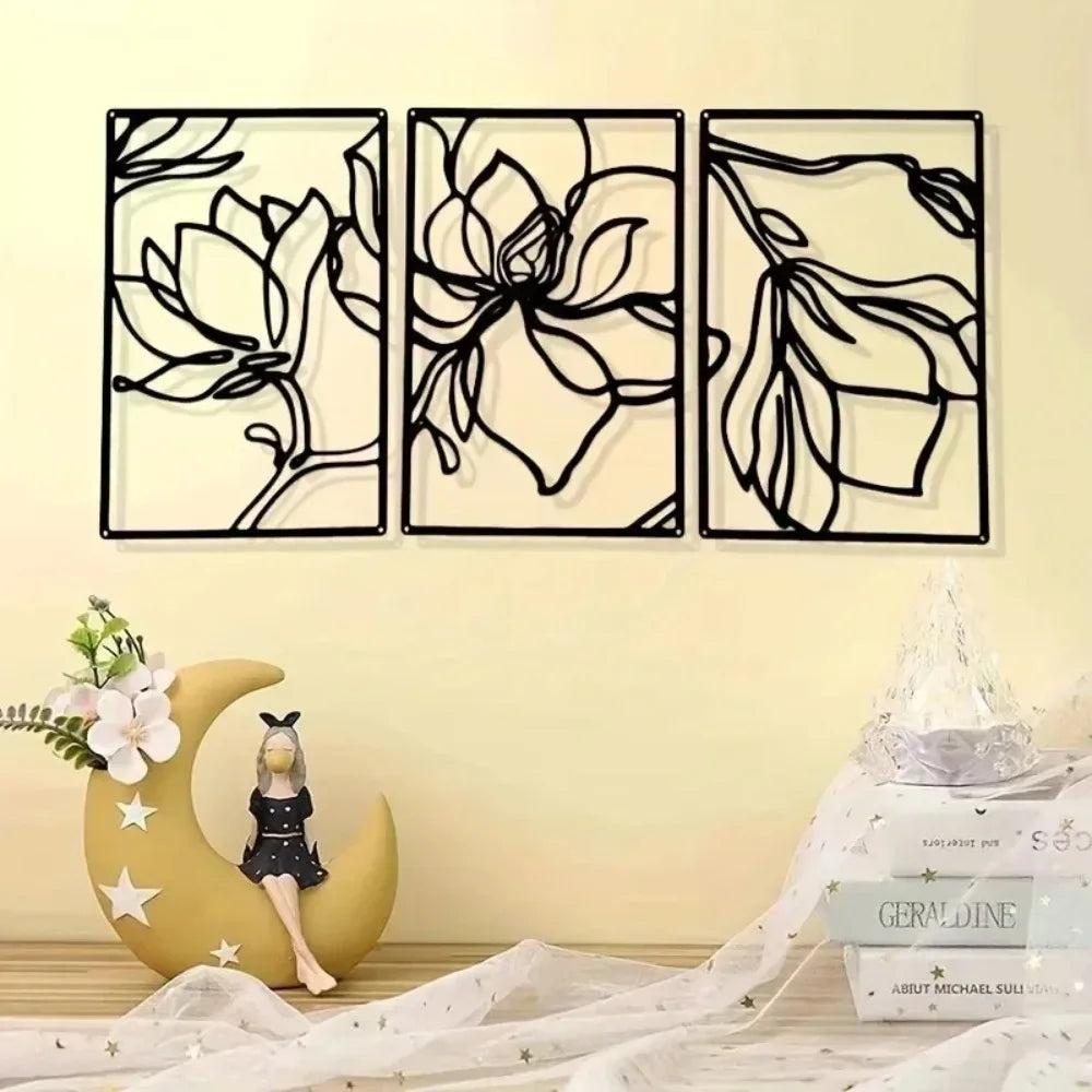 Floral Line Wall Sculpture