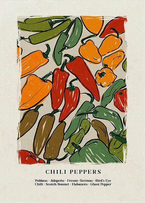 Japanese Chili Wall Art
