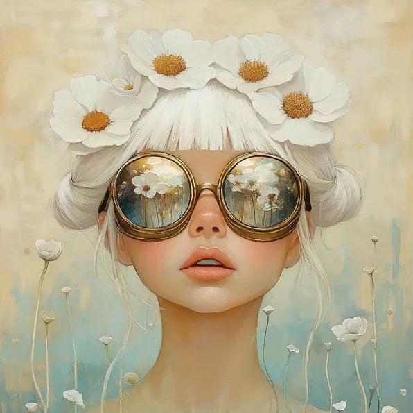 Mirjam Duizendstra's Artwork Surrealism Color Art Posters Prints Mysterious Aesthetic Woman Portrait Canvas Painting Home Decor
