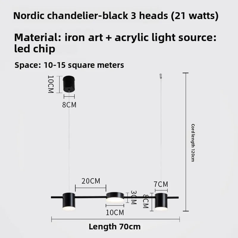 Three Head Pendant Lamp