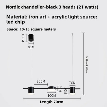 Three Head Pendant Lamp