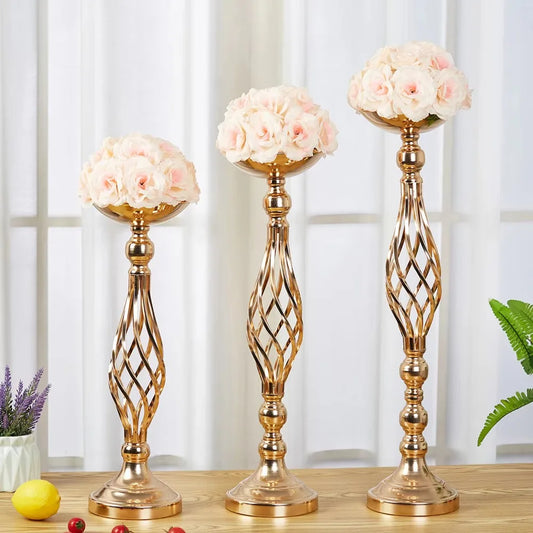 Gold Iron Candle Vase