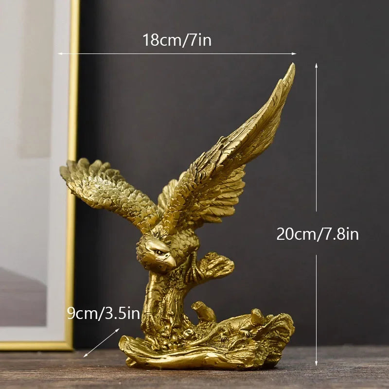 Golden Eagle Art Statue