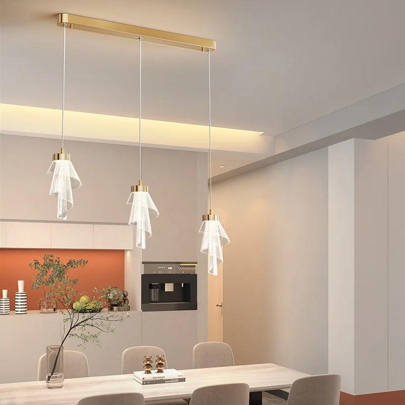 Led Acrylic Lustres Lamparas Colgantes Para Techo Pendant Lights Lampara Colgante Lustre Salon Sala Estar Pendente Teto Avizeler
