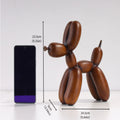 Wood Grain Balloon Dog Sculpture Resin Craft Decorative Piece Suitable for Bedrooms, Living Rooms, and Study Rooms