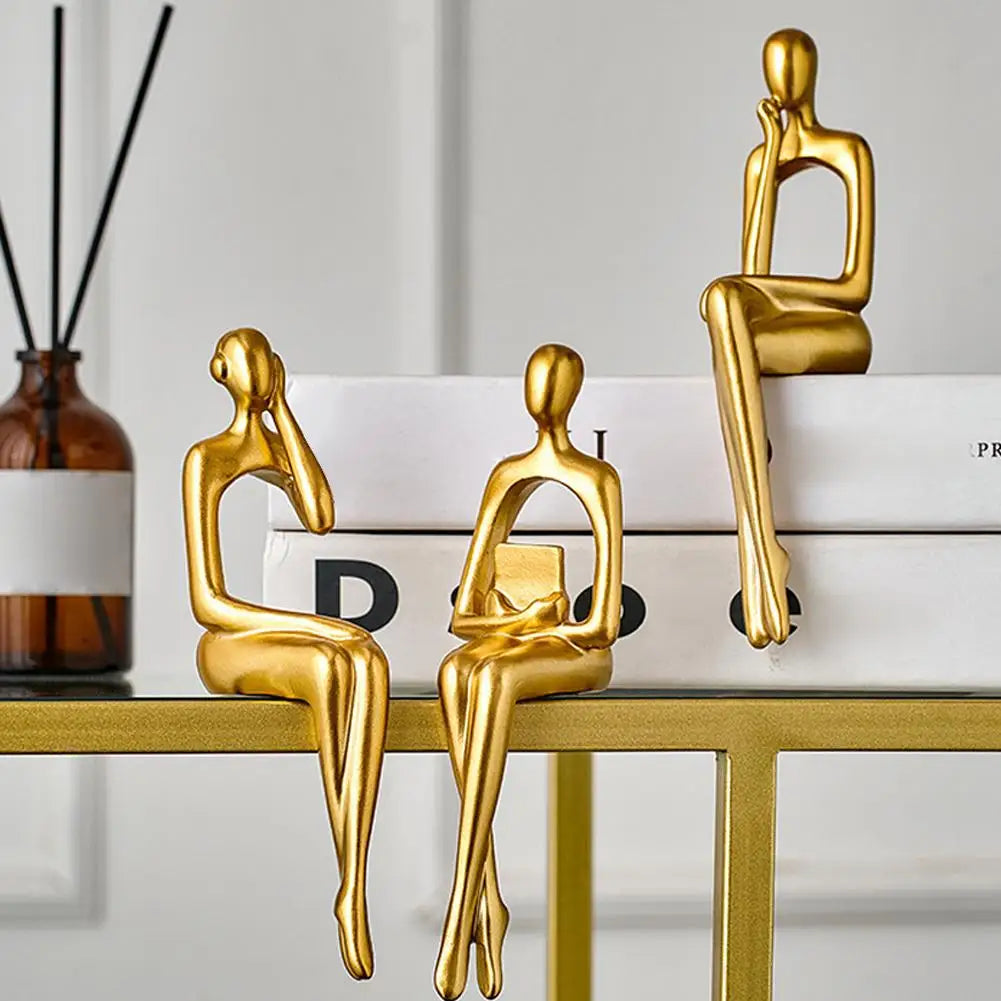 Abstract Desktop Character Ornaments High Quality Resin Abstract Thinker Sculpture Nordic Style Modern Home Office Decor