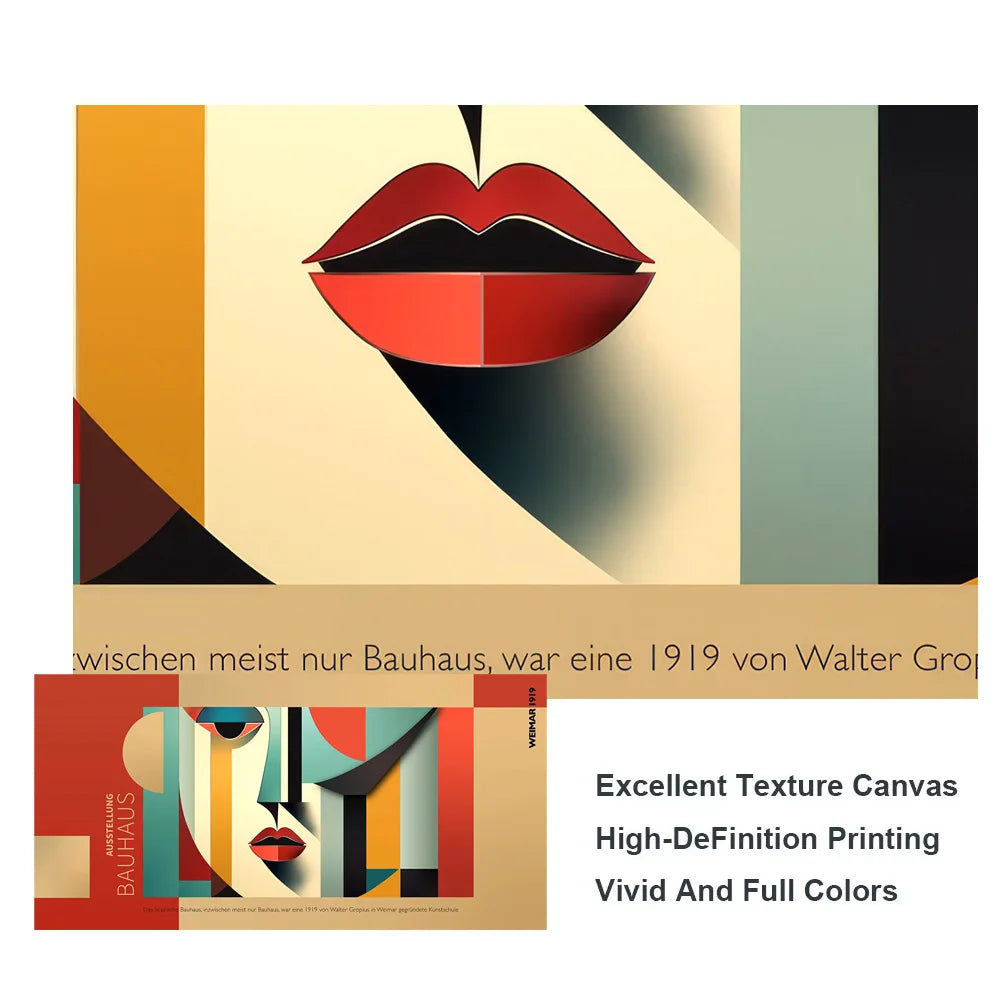 Bauhaus Minimalist Retro Wall Art Bauhaus Abstract Art Posters Geometric Bauhaus Canvas Painting for Living Room Bauhaus Poster
