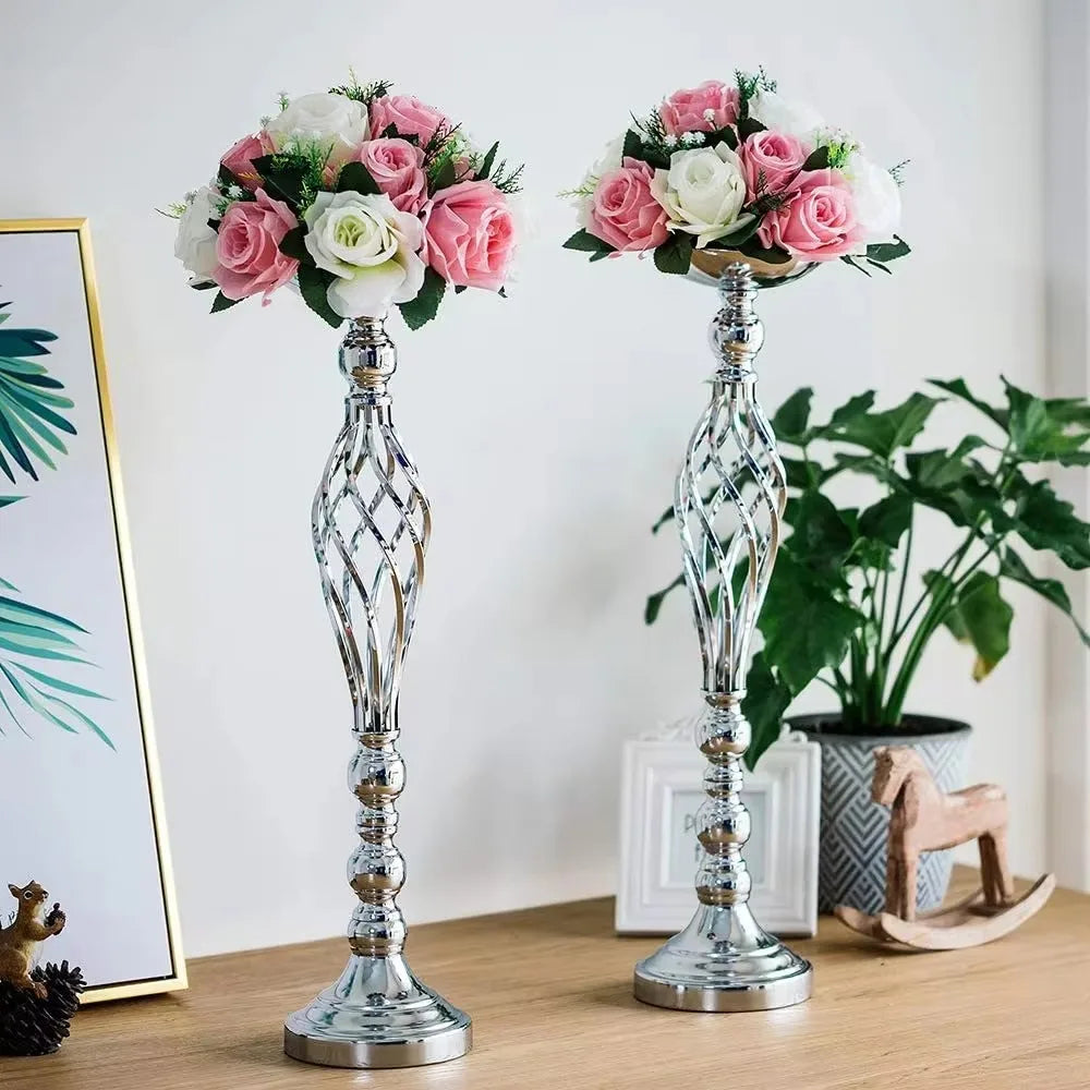 Home Table Candle Holder Arrangement Gold Iron Vase Twisted Path Candle Holder Wedding Flower Wedding Props Home Furnishings