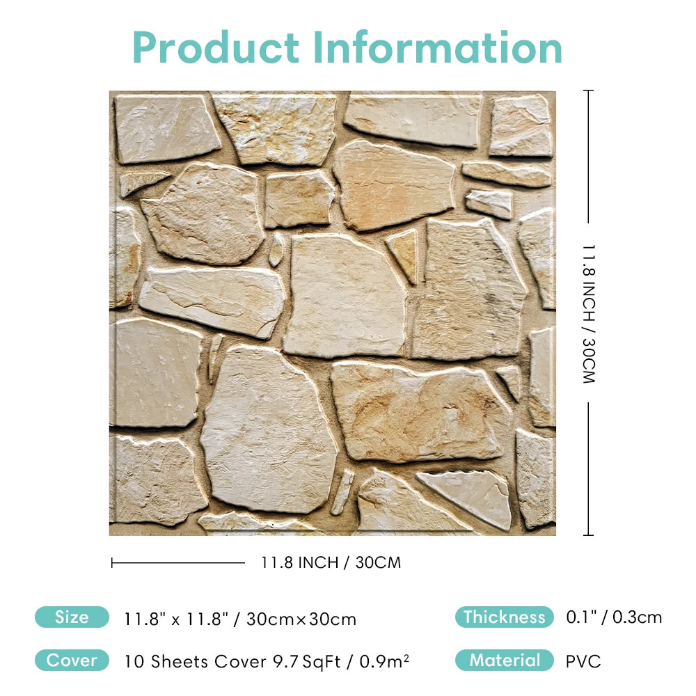 Faux Stone Tile Stickers