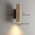 IWHD Pull Chain Switch LED Wall Lights Indoor Bedroom Balcony Wood Yellow Stone Shade Wire Adjustable Bedside Lamp Lampara Pared