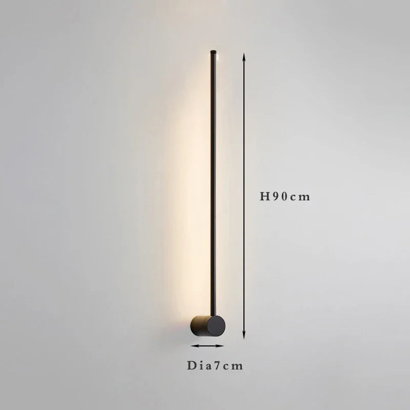 2026 Linear LED Wall Lamp 100cm120cm Modern Minimalist Gold White Sconce for Bedroom Bedside Living Room Corridor Decor