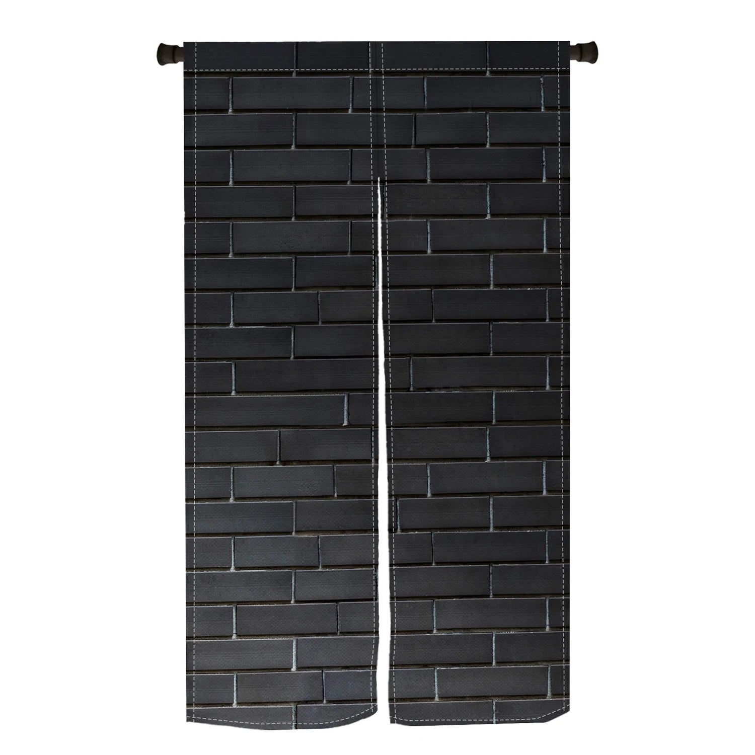 Retro Brick Noren Door Curtains Natural Stone Texture Vintage Red Linen Doorway Curtains Home Decor Room Divider Half-curtains