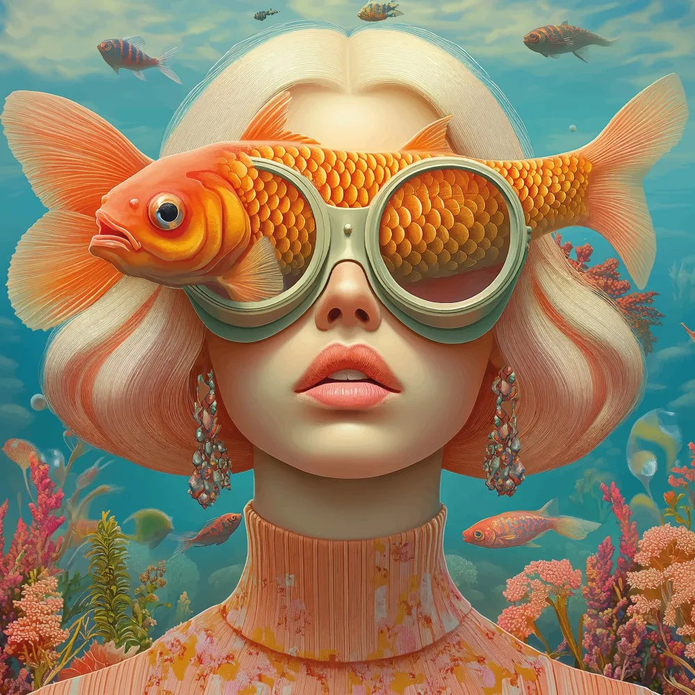 Mirjam Duizendstra's Artwork Surrealism Color Art Posters Prints Mysterious Aesthetic Woman Portrait Canvas Painting Home Decor