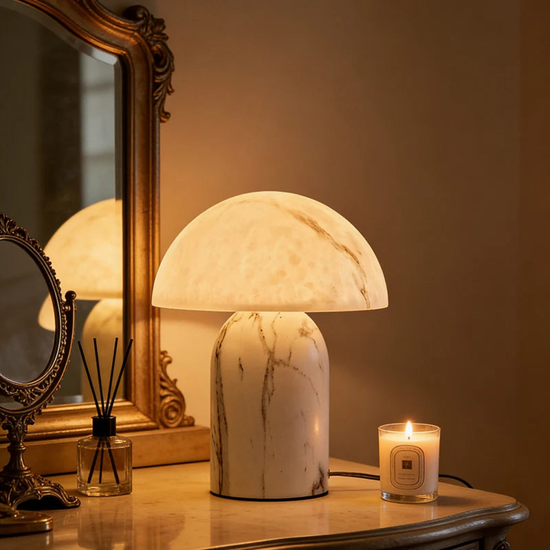 Marble Pattern Mushroom Lamp