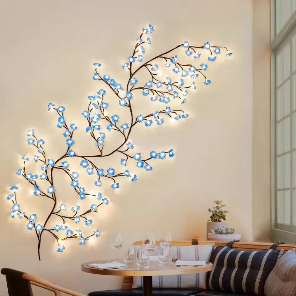 1PC 72/96/144LED Cherry Blossom Tree Lights USB Powered Dimmable LED Artificial Flower Branch Lamp for Bedroom Wedding Party