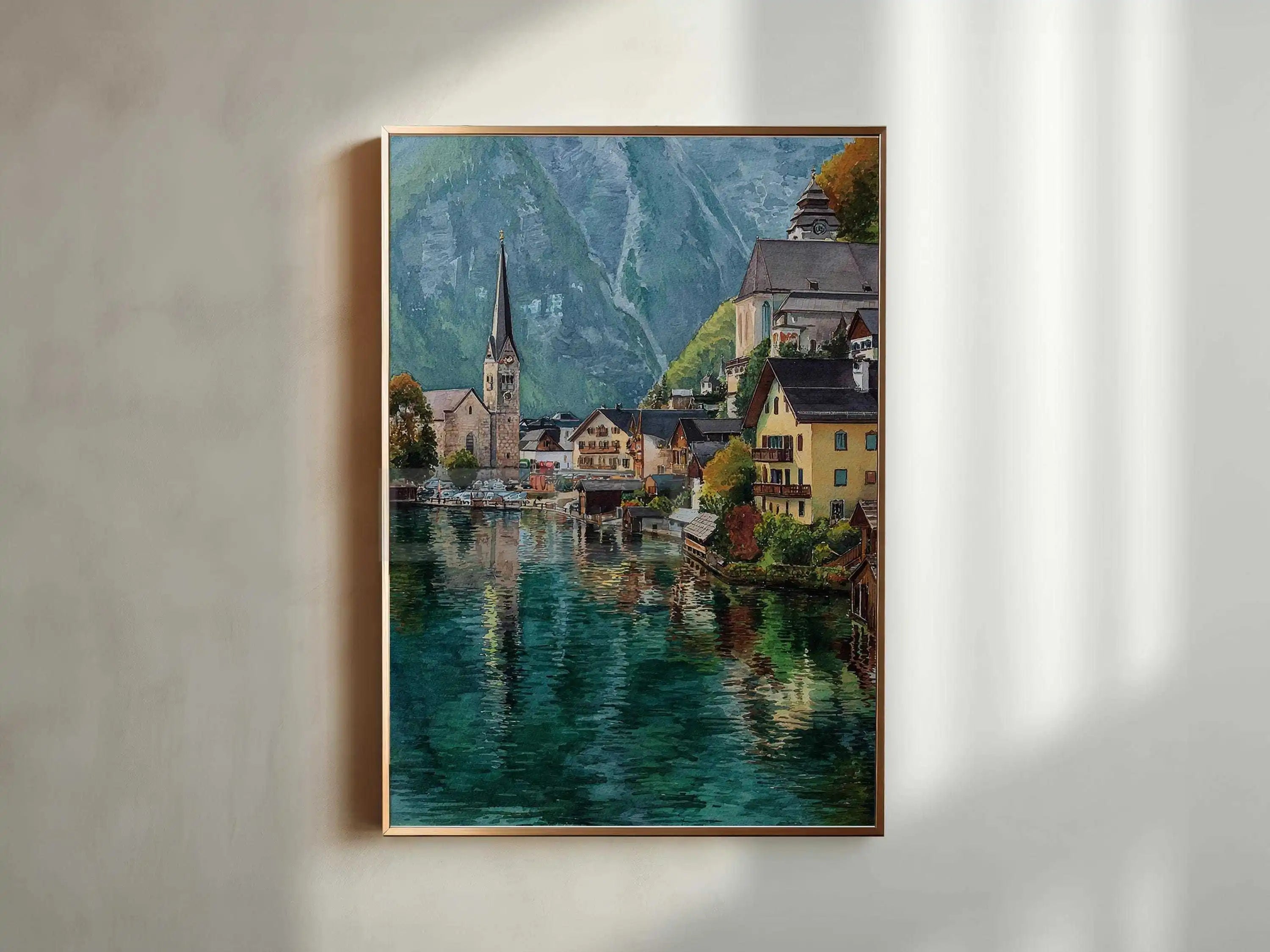 Austria Modern Watercolor Travel Poster Europe Landscape Prints Canvas Painting Wall Art Pictures Home Living Room Decoration