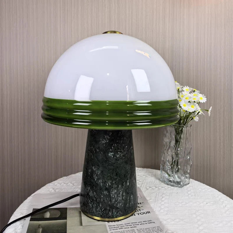 Green Marble LED Lamp